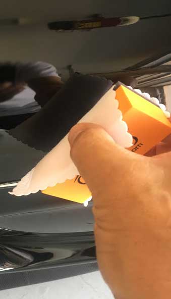 Immediately buff it out with a soft micro fiber cloth