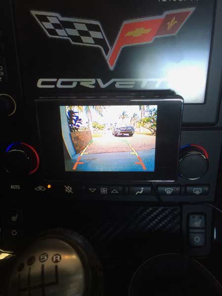 c6 back up camera install